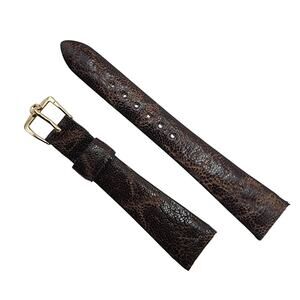 Omega Genuine Elephant Dark Brown Watch Band 3/4 R New Old Stock